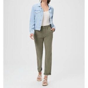 PAIGE “Drew Straight Pant” Olive Green Pants Sz 27
